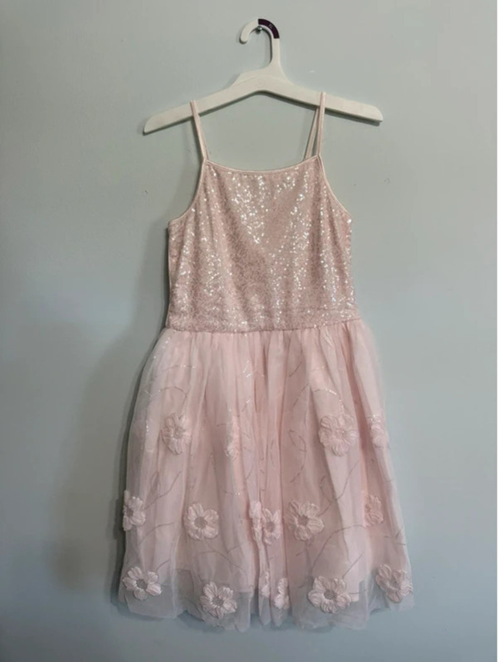 Target Zenzi Girls' Rose XL (14) Tulle Dress with Floral Detail, Brand New